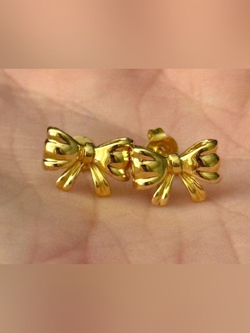 Dainty Gold Bow Stud Earrings | Coquette / Balletcore Aesthetic